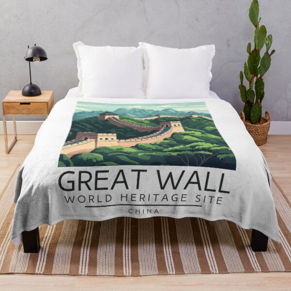 Item preview, A Vintage Travel Poster of The Great Wall of China - China  designed and sold by GoodOldVintage.