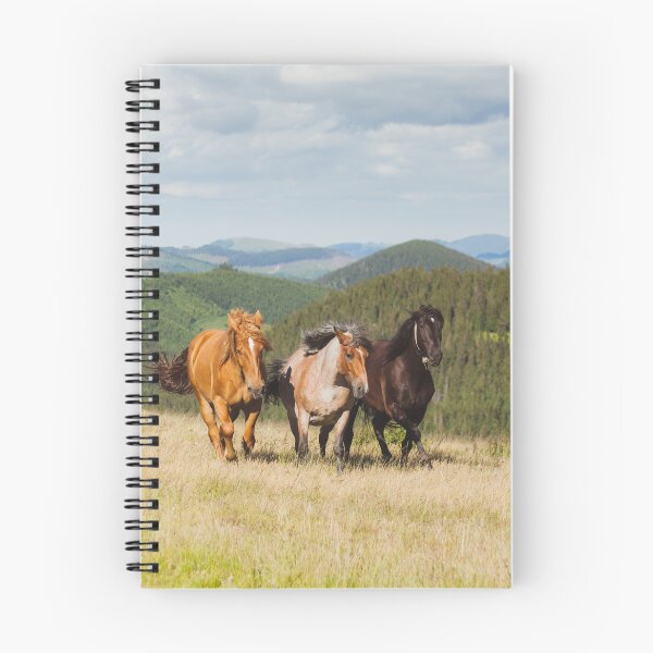 Item preview, Beautiful Horses Running, Mountain Scenery  designed and sold by newburyboutique.