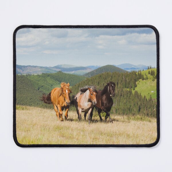 Item preview, Beautiful Horses Running, Mountain Scenery  designed and sold by newburyboutique.