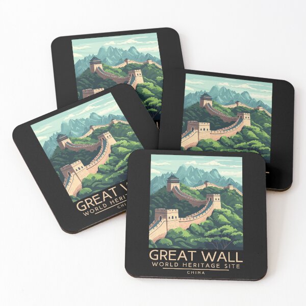 Item preview, A Vintage Travel Poster of The Great Wall of China - China  designed and sold by GoodOldVintage.