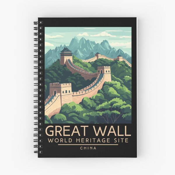 Item preview, A Vintage Travel Poster of The Great Wall of China - China  designed and sold by GoodOldVintage.