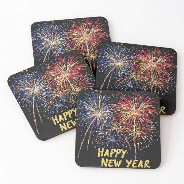 Item preview, Vibrant New Year Fireworks Celebration – Festive Night Display designed and sold by Amr Siam.