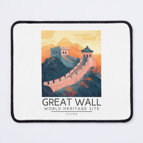 Item preview, A Vintage Travel Poster of The Great Wall of China - China  designed and sold by GoodOldVintage.