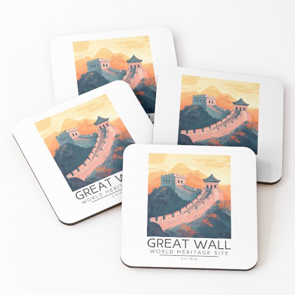 Item preview, A Vintage Travel Poster of The Great Wall of China - China  designed and sold by GoodOldVintage.