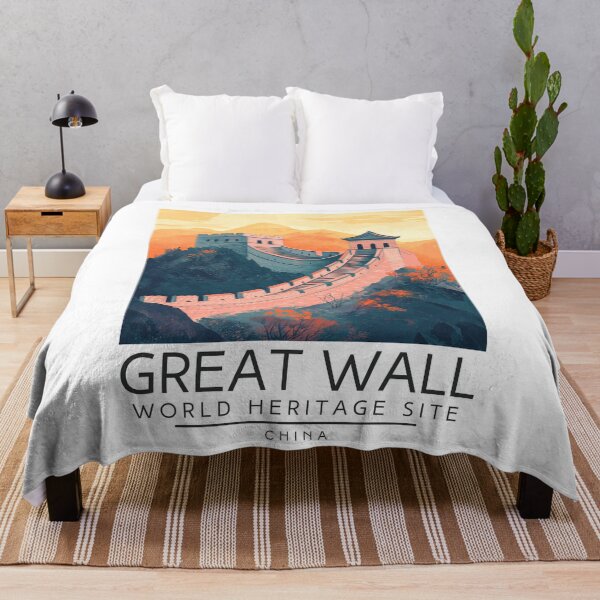 Item preview, A Vintage Travel Poster of The Great Wall of China - China  designed and sold by GoodOldVintage.