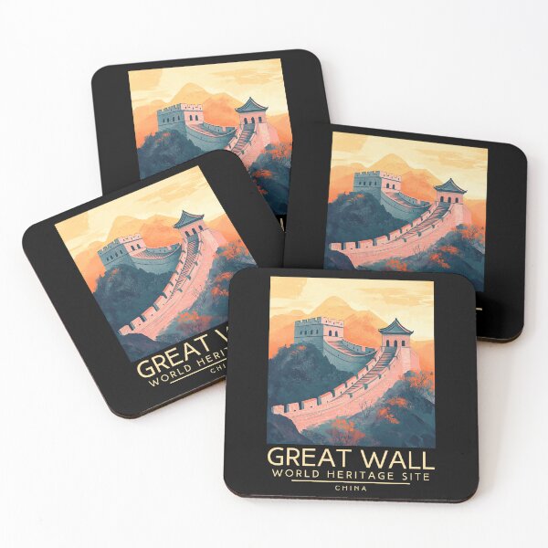 Item preview, A Vintage Travel Poster of The Great Wall of China - China  designed and sold by GoodOldVintage.