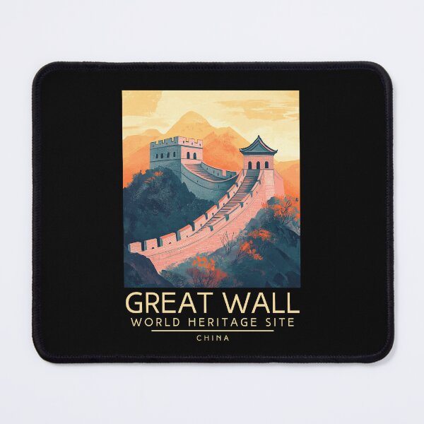 Item preview, A Vintage Travel Poster of The Great Wall of China - China  designed and sold by GoodOldVintage.