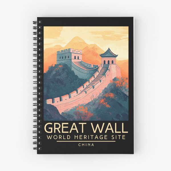 Item preview, A Vintage Travel Poster of The Great Wall of China - China  designed and sold by GoodOldVintage.