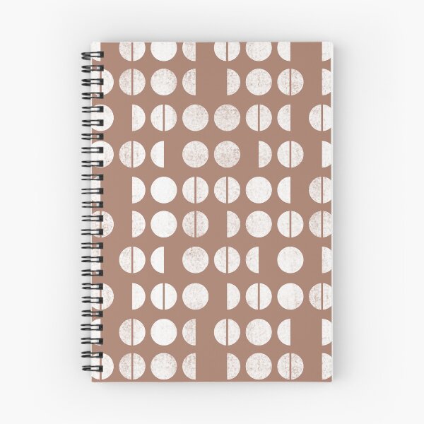 Item preview, Mocha Mousse Brown and White Textured Circles - Modern Minimalist Circular Geometric Moon Phase Grid designed and sold by GenAumonier.