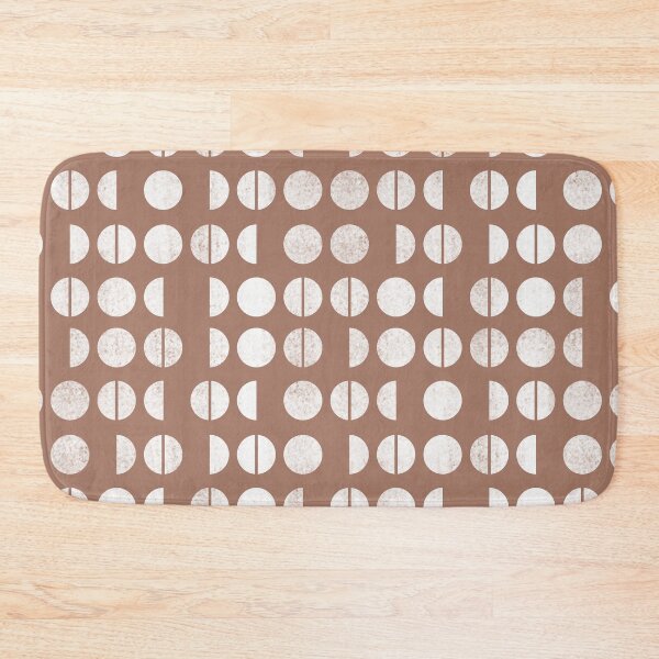 Item preview, Mocha Mousse Brown and White Textured Circles - Modern Minimalist Circular Geometric Moon Phase Grid designed and sold by GenAumonier.
