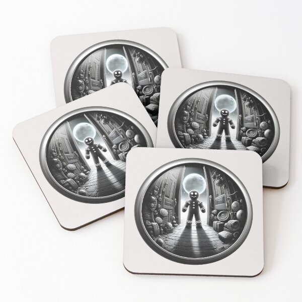 Item preview, Moonlit Gingerbread Visitor in Doorway | Fisheye designed and sold by NoNoNomad.