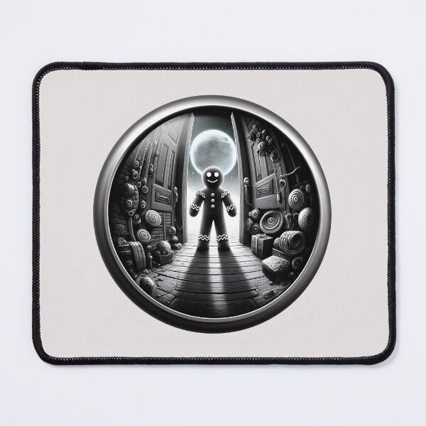 Item preview, Moonlit Gingerbread Visitor in Doorway | Fisheye designed and sold by NoNoNomad.