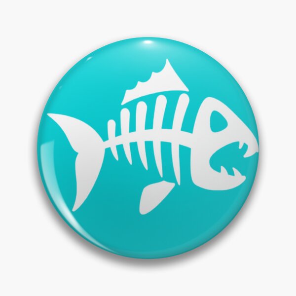 Item preview, predator fish inside a vibrant blue circle.  designed and sold by Stylefishing.