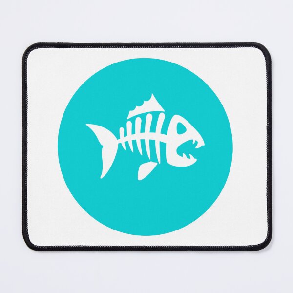 Item preview, predator fish inside a vibrant blue circle.  designed and sold by Stylefishing.