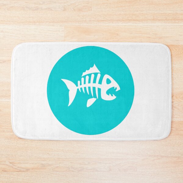 Item preview, predator fish inside a vibrant blue circle.  designed and sold by Stylefishing.