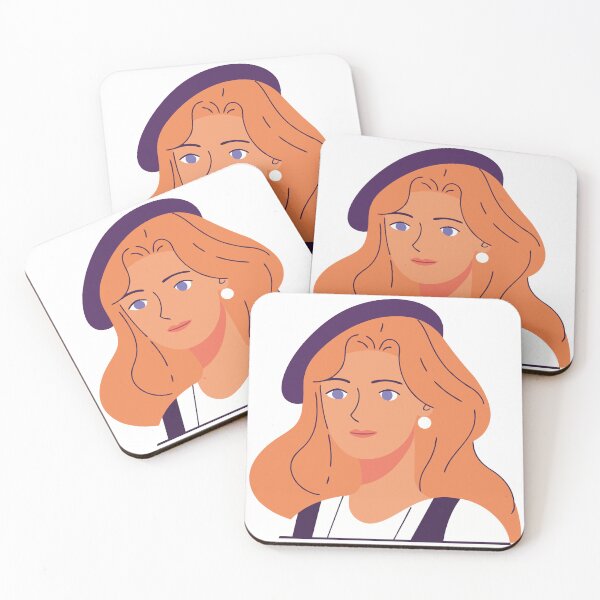 Item preview, Beautiful Woman with Red Hair and Beret designed and sold by natalielaf.