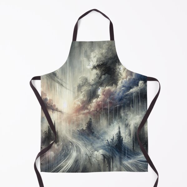 Item preview, Stormy Dreamscape Artwork : Atmospheric Abstract Rain and Cloud Painting designed and sold by Waltzia.