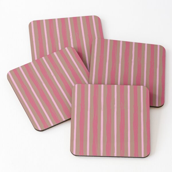 Item preview, Modern Textured Stripes Deliciousness Pink Magenta Brown designed and sold by GenAumonier.