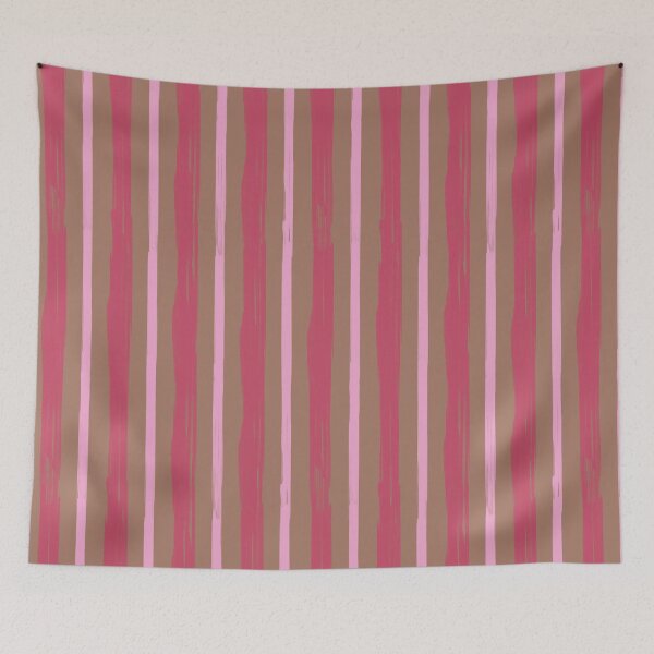 Item preview, Modern Textured Stripes Deliciousness Pink Magenta Brown designed and sold by GenAumonier.