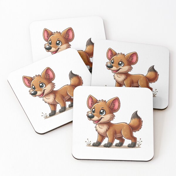Item preview, A cheerful cartoon fox character with big eyes and a bushy tail, set against a simple background. designed and sold by cave-canvas.