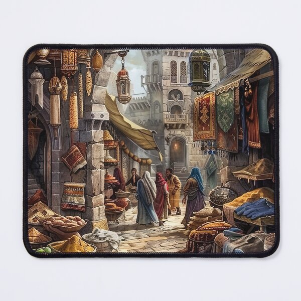 Item preview, Bustling Market Scene designed and sold by jgvisualarts.