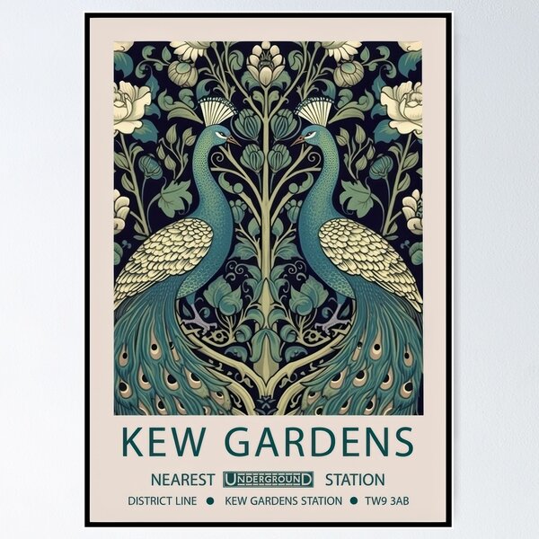 Item preview, William Morris - Kew Gardens - Underground Station designed and sold by ArvorStudios.