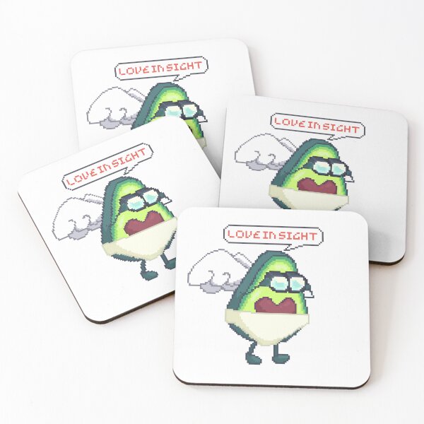 Item preview, pixel art of cupid avocado with binoculars observing love in sight designed and sold by ZerpaGiovanna.