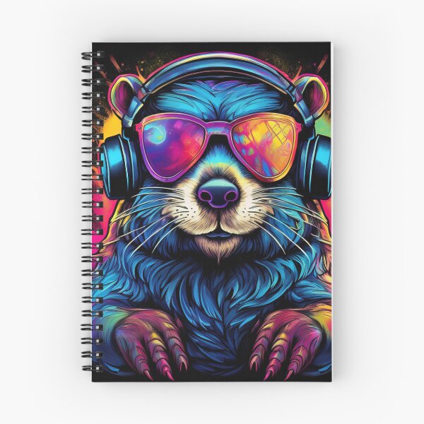 Artikelvorschau, Graffiti-Biber mit Kopfhörern und Sonnenbrille entworfen und verkauft von Boxing Kangaroo Retail Company.
