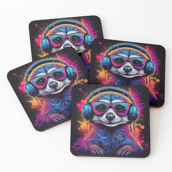 Item preview, Graffiti meerkat in Headphones and Shades designed and sold by Boxing Kangaroo Retail Company.