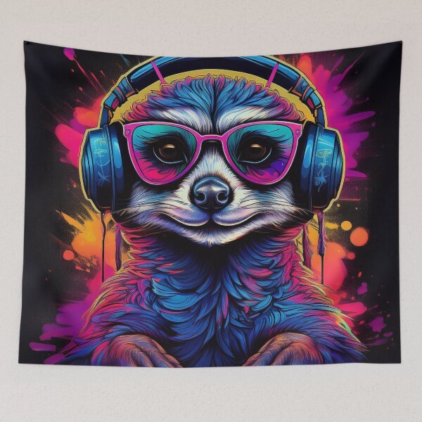 Item preview, Graffiti meerkat in Headphones and Shades designed and sold by Boxing Kangaroo Retail Company.