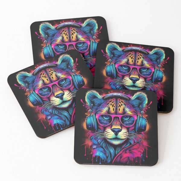Item preview, Graffiti Cheetah in Headphones and Shades designed and sold by Boxing Kangaroo Retail Company.
