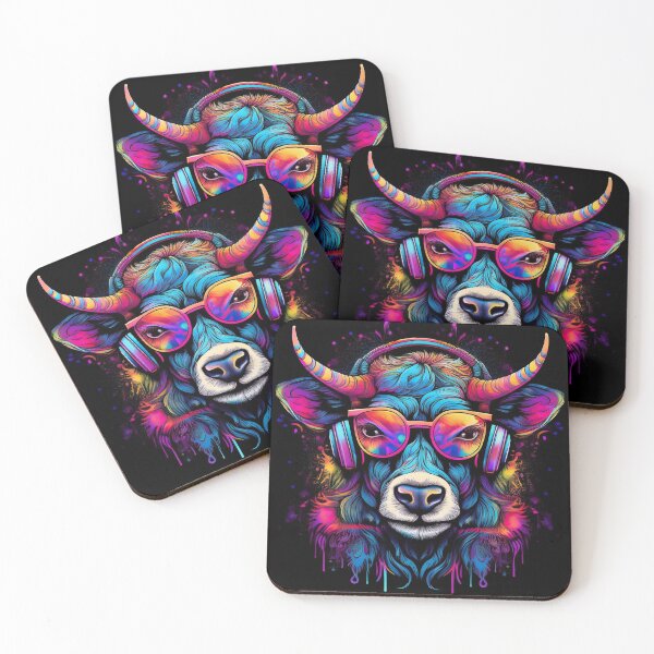 Item preview, Graffiti Cow in Headphones and Shades designed and sold by Boxing Kangaroo Retail Company.