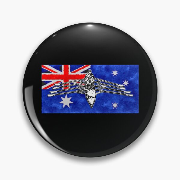 Item preview, Australian Rowing Team on Flag - Watercolor Sports Art designed and sold by Michael van der Hoorn.
