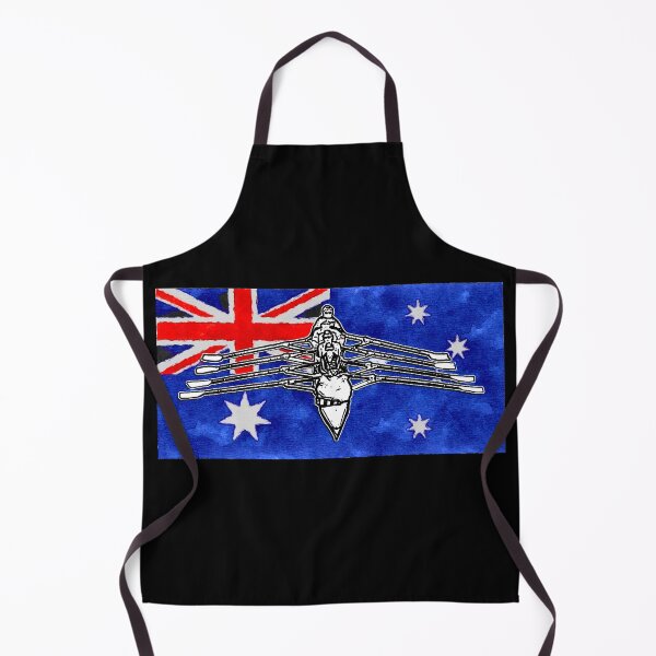 Item preview, Australian Rowing Team on Flag - Watercolor Sports Art designed and sold by Michael van der Hoorn.