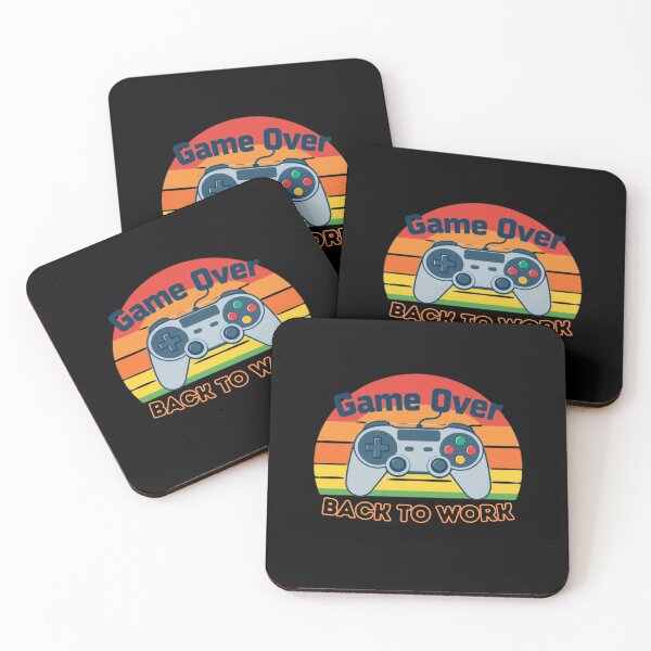 Item preview, Retro Game Over Work Console Sunset Humor Vibes designed and sold by Kia Blaze.