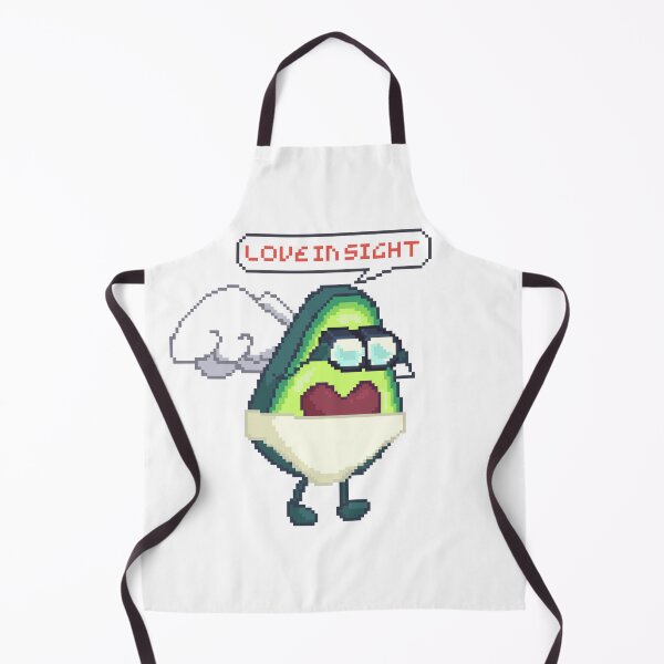 Item preview, pixel art of cupid avocado with binoculars observing love in sight designed and sold by ZerpaGiovanna.