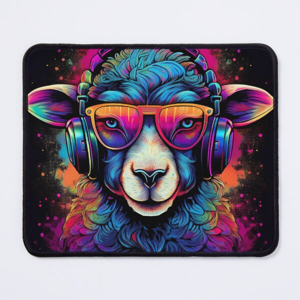 Item preview, Graffiti sheep in Headphones designed and sold by Boxing Kangaroo Retail Company.