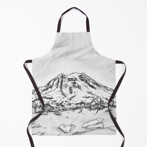Item preview, Mount Rainier (Sketch) designed and sold by flyscenicair.