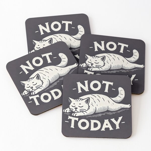 Item preview, Relaxed Cat Art - 'Not Today' Sketch designed and sold by Gold Turtle  Lina.