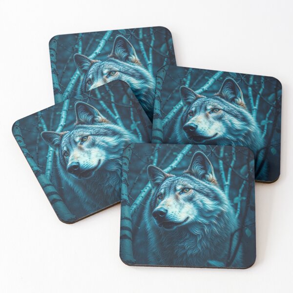 Item preview, Grey Wolf and Birch Trees designed and sold by Skye Ryan-Evans.