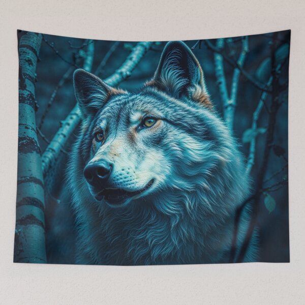 Item preview, Grey Wolf and Birch Trees designed and sold by Skye Ryan-Evans.