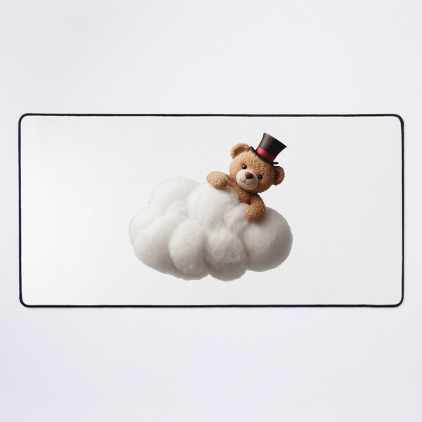Item preview, Cutest Teddy Bear with a Top Hat Holding on to Cloud designed and sold by CuteopiaGallery.