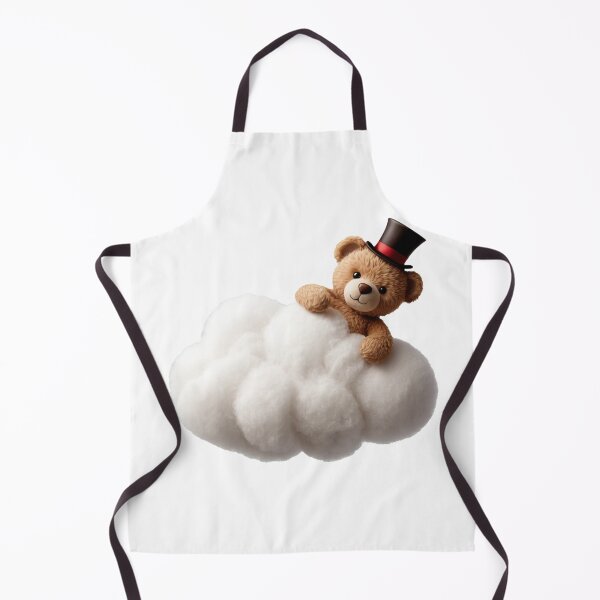 Item preview, Cutest Teddy Bear with a Top Hat Holding on to Cloud designed and sold by CuteopiaGallery.