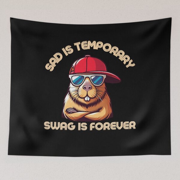 Item preview, Sad is temporary Swag is forever, Perfect gift for anyone who loves humor and trendy animal-themed art designed and sold by FelkMariShop.