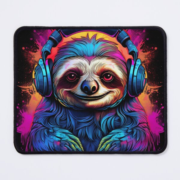 Item preview, Graffiti Sloth in Headphones designed and sold by Boxing Kangaroo Retail Company.