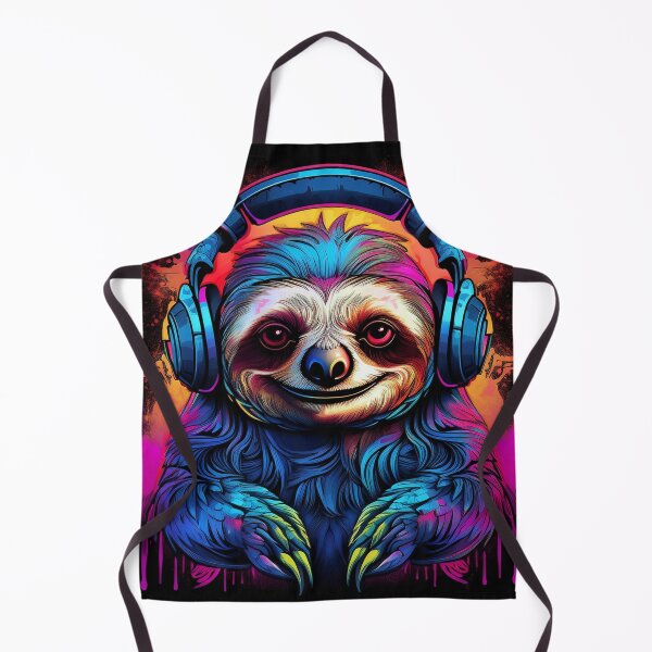 Item preview, Graffiti Sloth in Headphones designed and sold by Boxing Kangaroo Retail Company.
