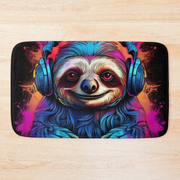 Item preview, Graffiti Sloth in Headphones designed and sold by Boxing Kangaroo Retail Company.