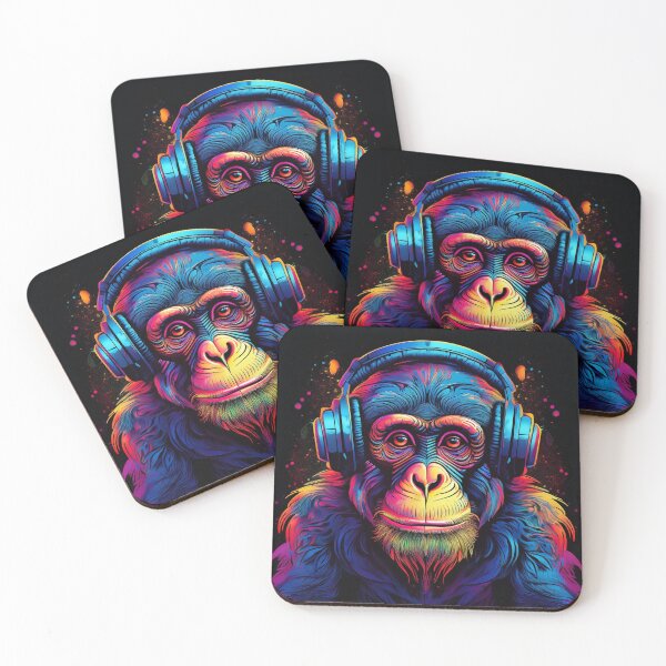Item preview, Graffiti Chimp in Headphones designed and sold by Boxing Kangaroo Retail Company.
