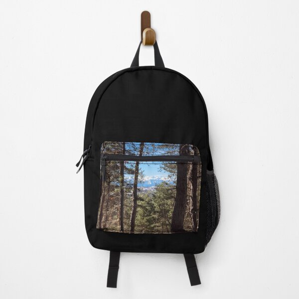 Item preview, Snowy Mountain Tops in Between Pine Forest Woods designed and sold by Quoppidou.