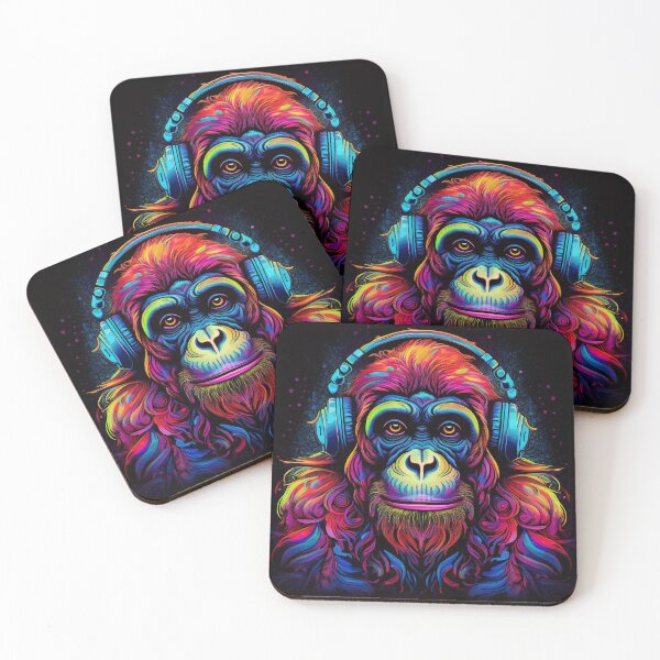 Item preview, Graffiti orangutan in Headphones designed and sold by Boxing Kangaroo Retail Company.